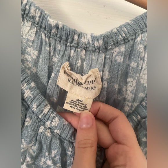 RL Denim&Supply Floral Off-The-Shoulder Flounce Top - Picture 7 of 8